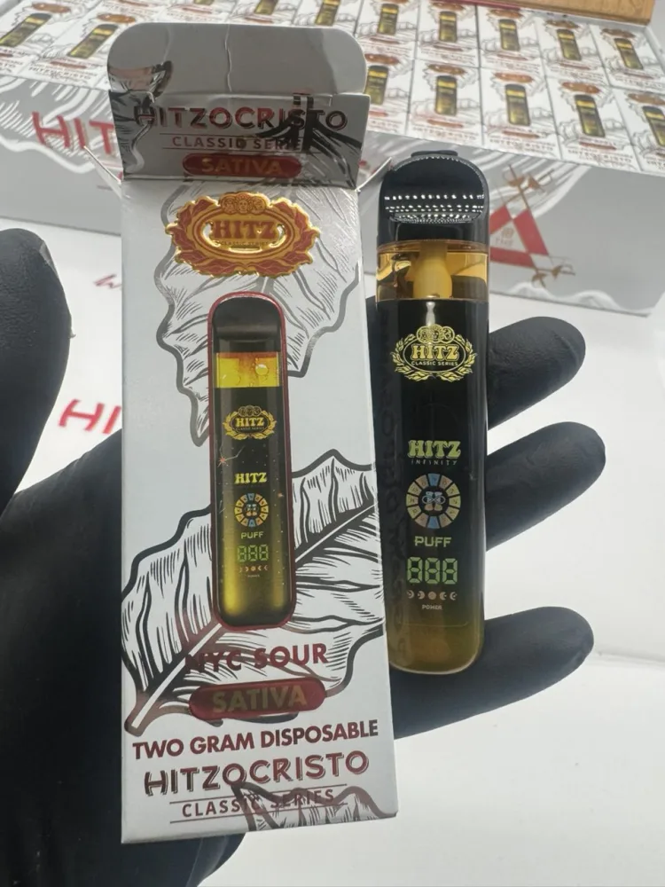Hitzocristo 2G Disposable from the HITZ Classic Series delivers consistent performance, smooth airflow, and a minimalist design in a reliable 2-gram disposable vape.